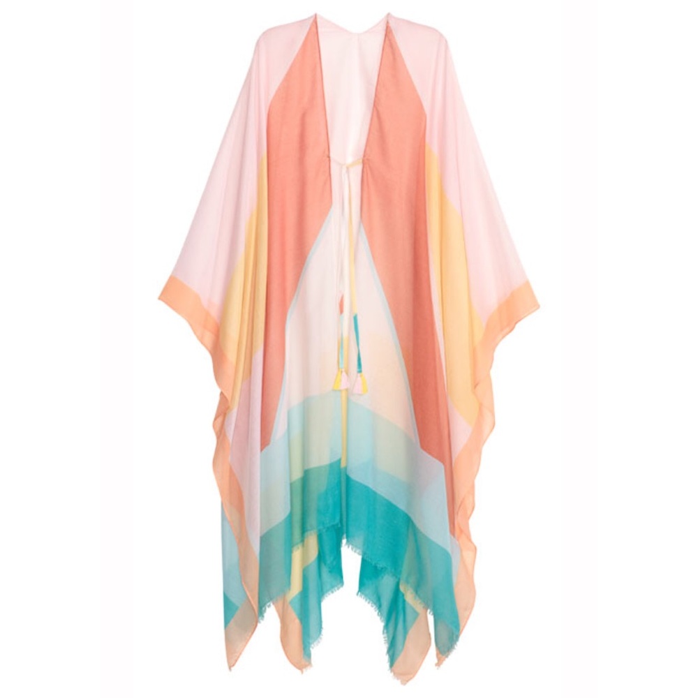 ISO! HELP! H&M Patterned Color Block Kaftan Poncho